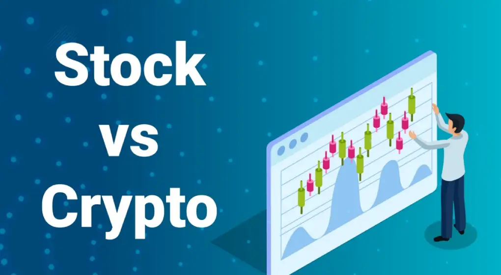 difference between stocks and crypto